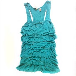 Eyeshadow Layered Ruffled Racerback Tank